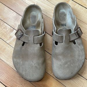 Birkenstock Boston Tobacco Leather original footbed